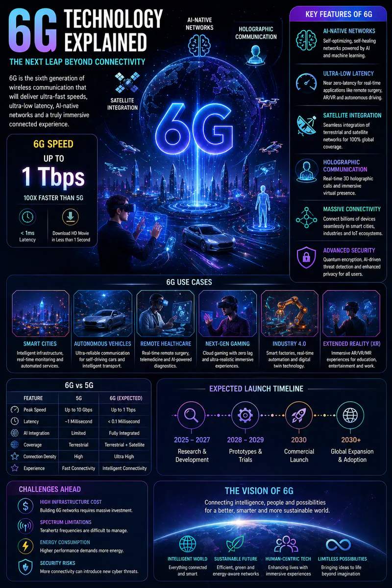 6G Technology Explained: Speed, Features, Benefits & Launch Timeline (2026 Guide)
