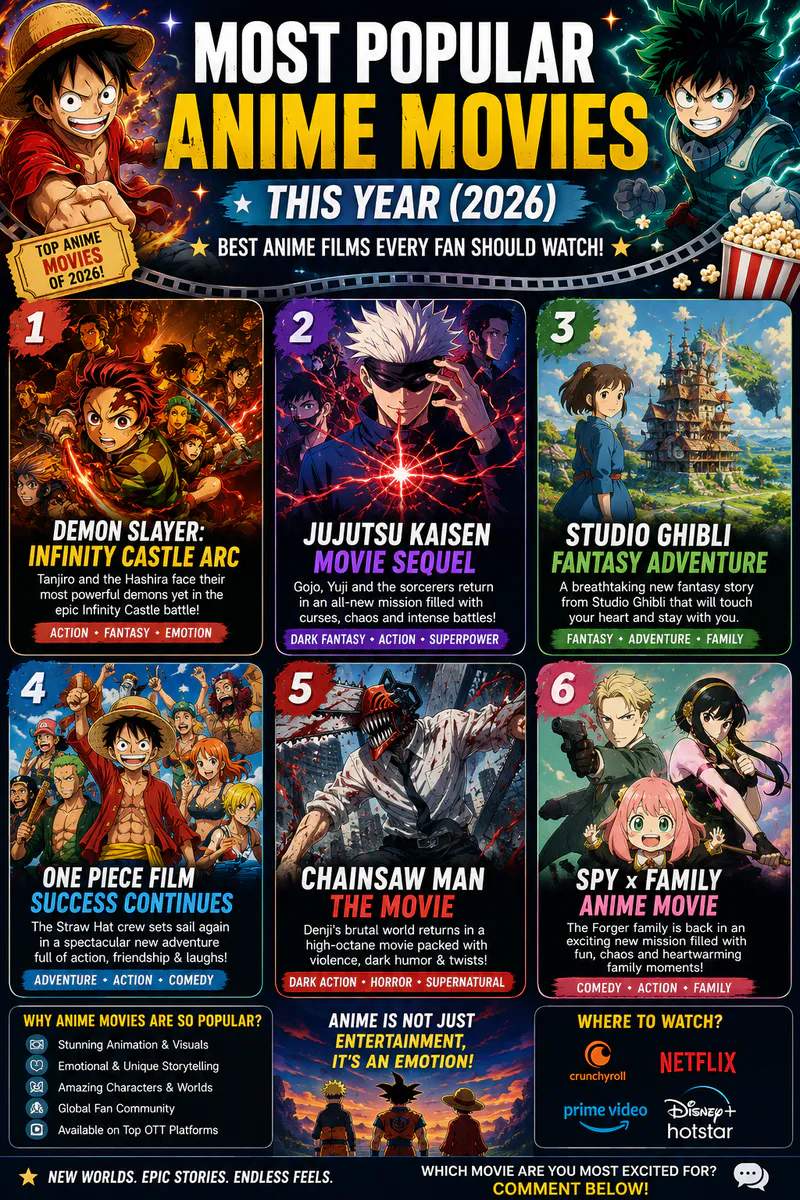 Most Popular Anime Movies This Year (2026) – Best Anime Films Every Fan Should Watch