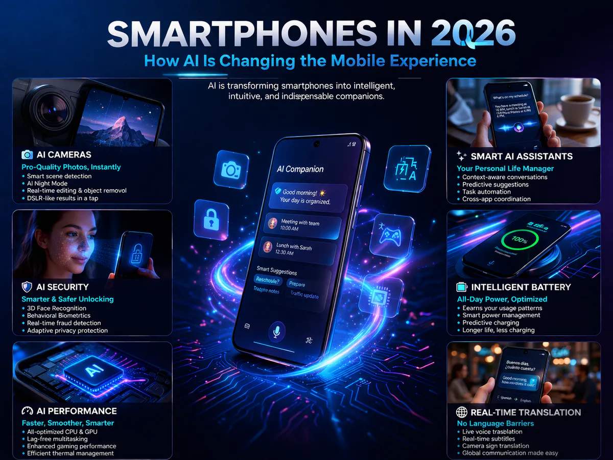 Smartphones in 2026: How AI Is Revolutionizing the Mobile Experience (Features, Trends & Future)