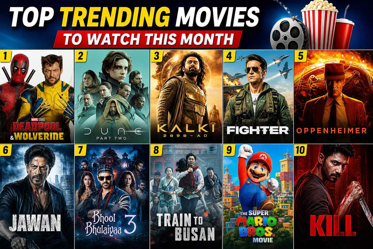 Top Trending Movies to Watch This Month (2026) – Latest Must-Watch Films in India & Worldwide