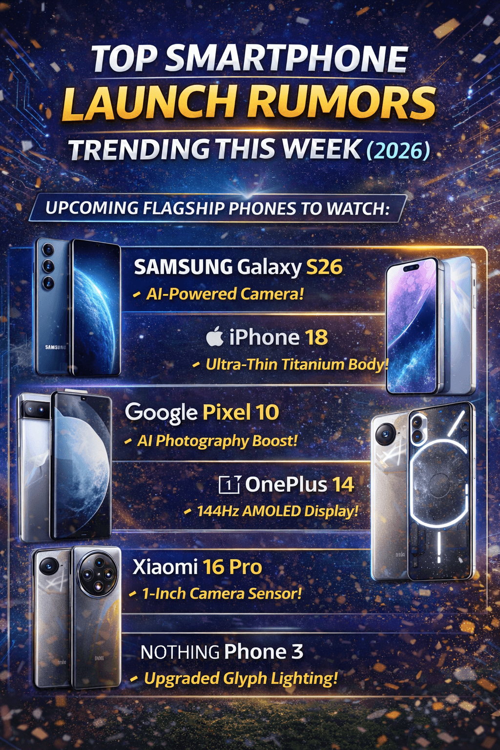 Phone Launch Top Smartphone Launch Rumors Trending This Week ... | QueekPlay